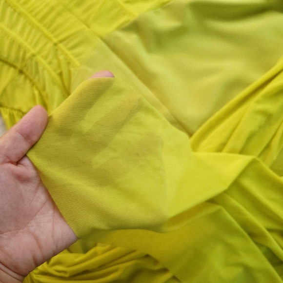 Hanifa Runway Ari Draped Chartreuse Avante Garde Dress - Picture 15 of 15